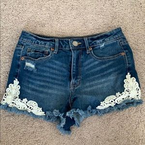 Aeropostale High Waisted Denim Shorts